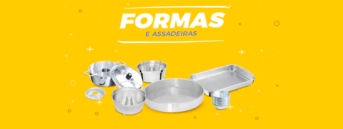 Banner de formas e assadeiras